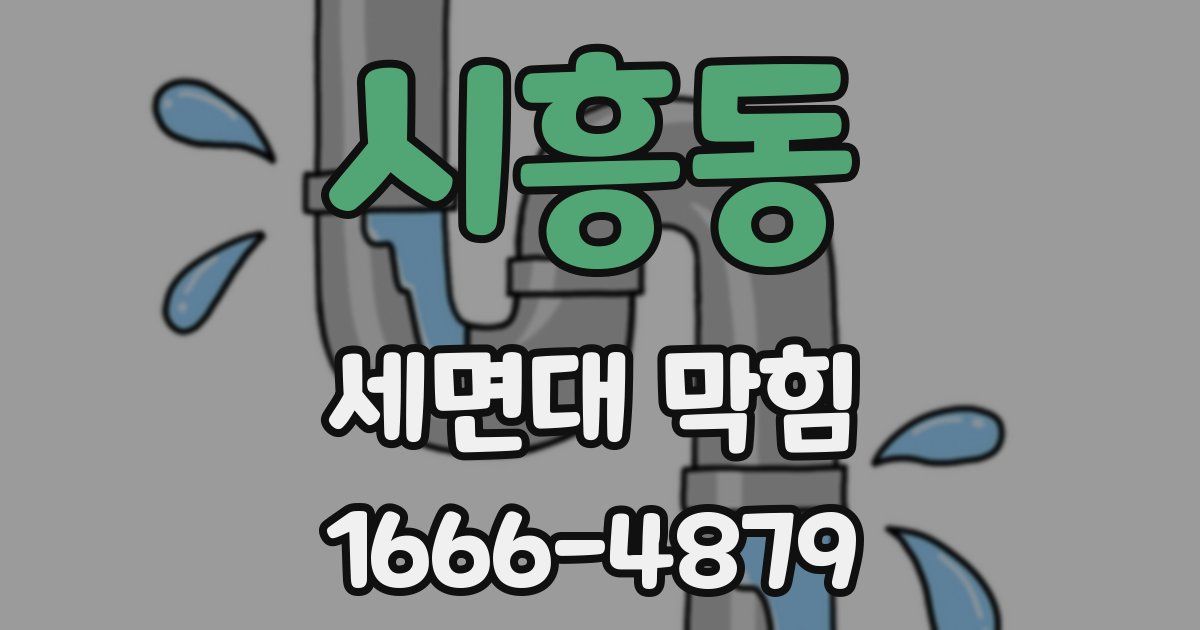시흥동 세면대 막힘