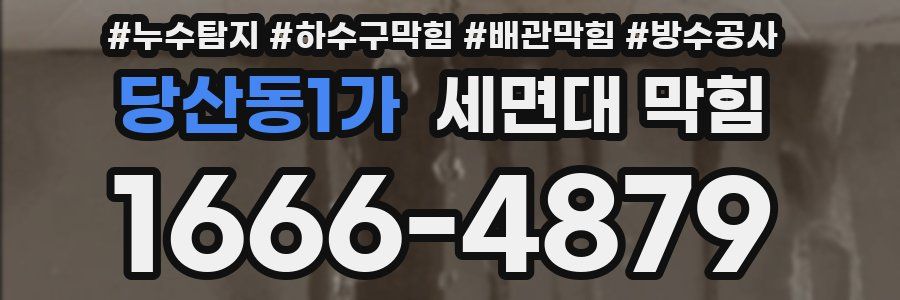 당산동1가 세면대 막힘