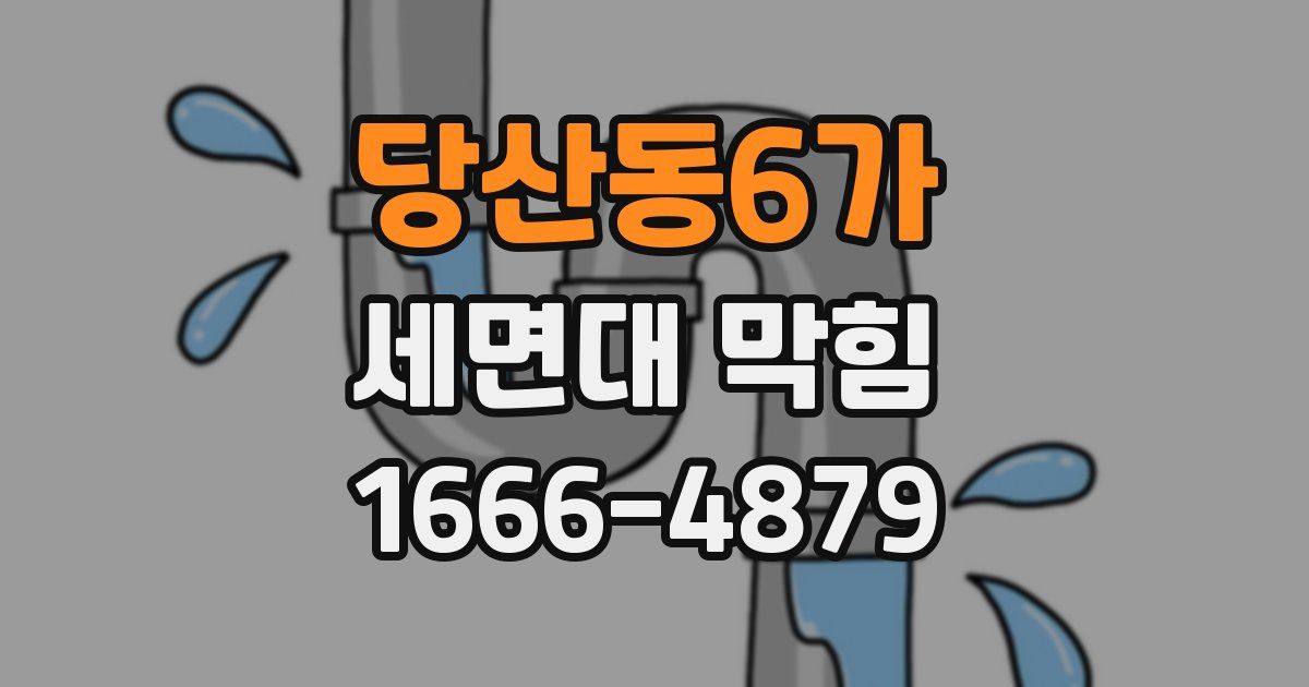 당산동6가 세면대 막힘