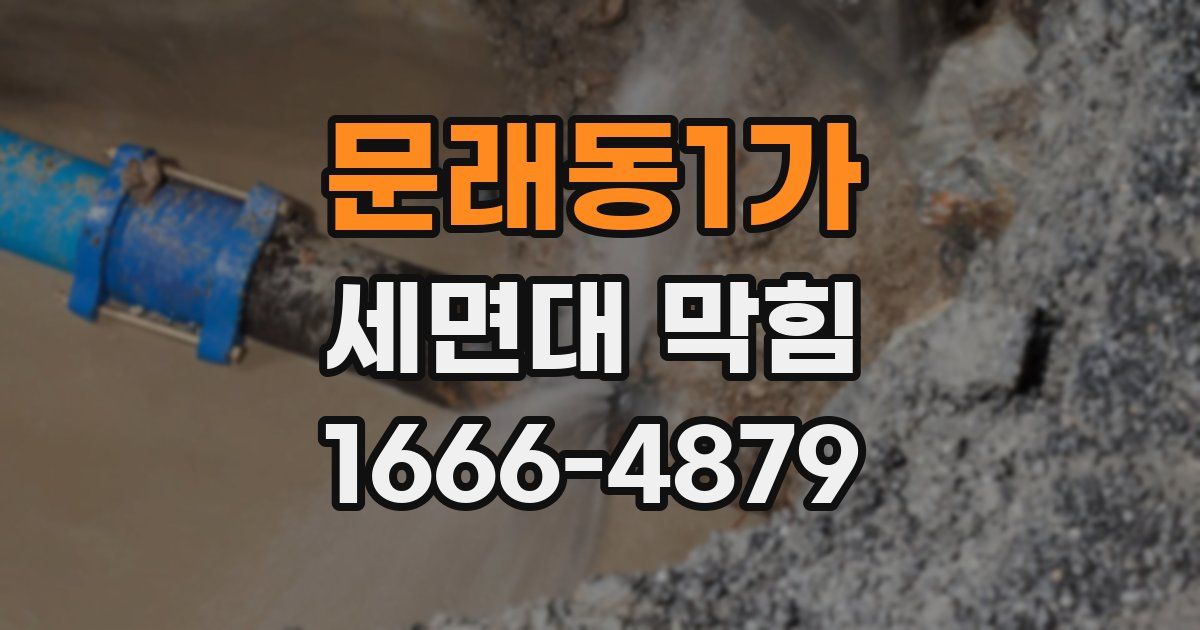 문래동1가 세면대 막힘