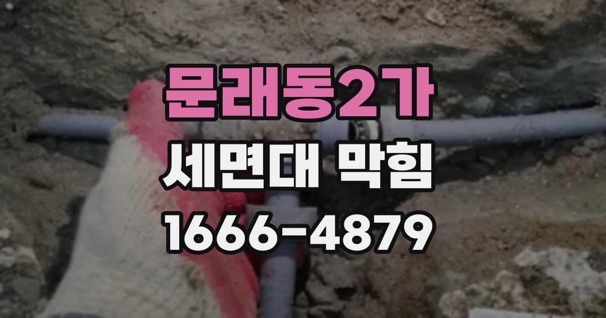 문래동2가 세면대 막힘
