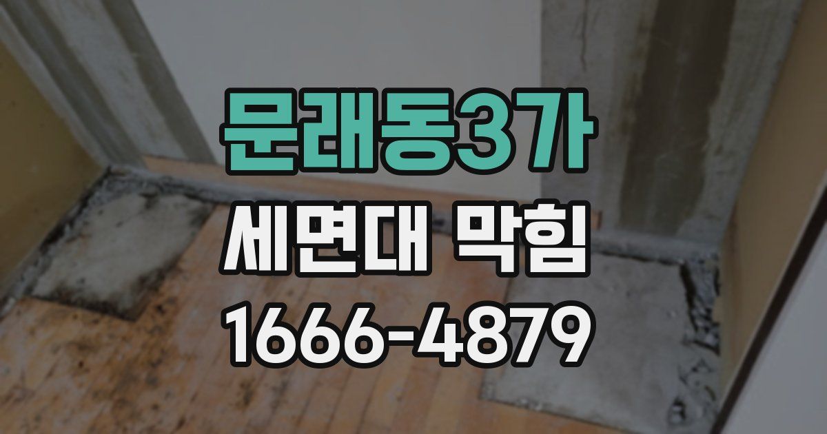 문래동3가 세면대 막힘