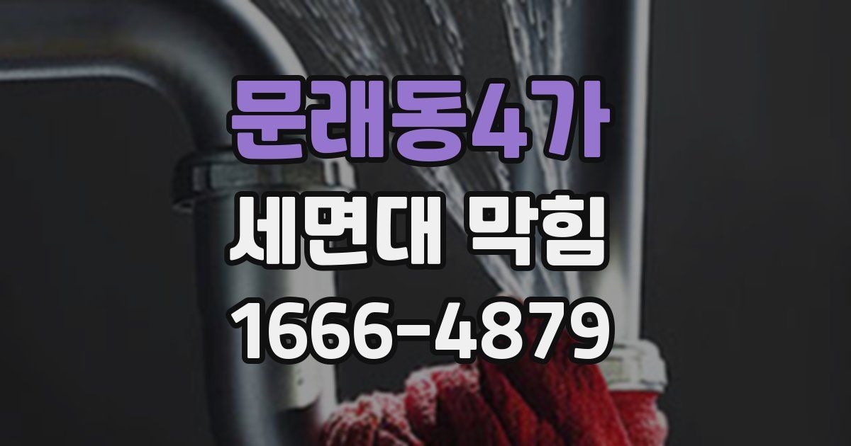 문래동4가 세면대 막힘
