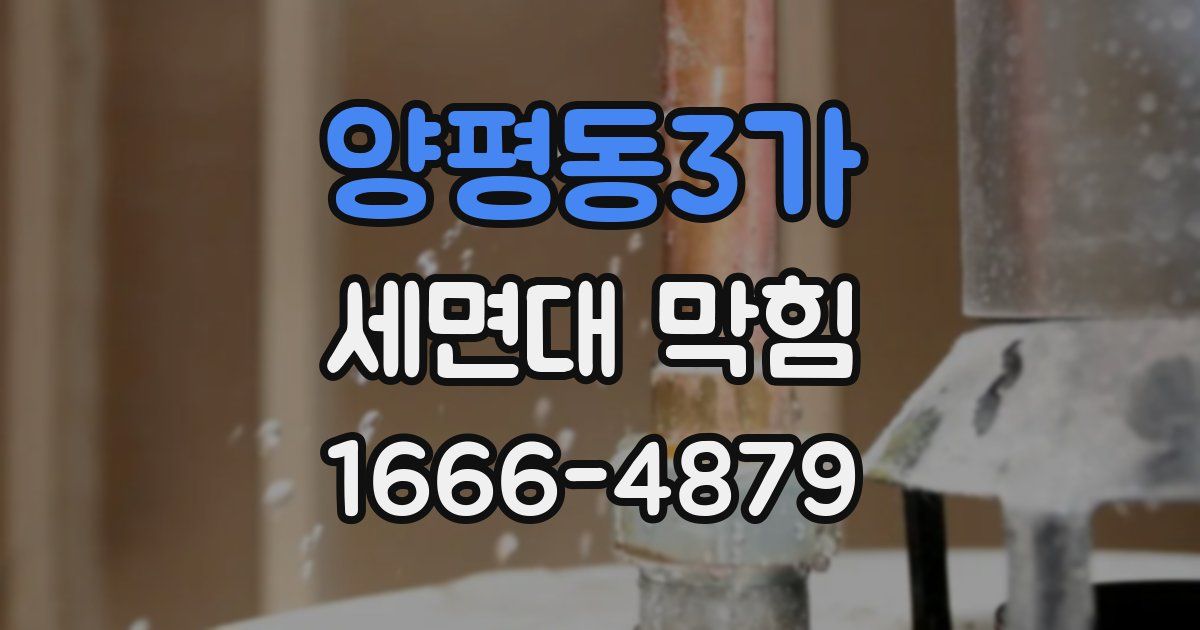 양평동3가 세면대 막힘