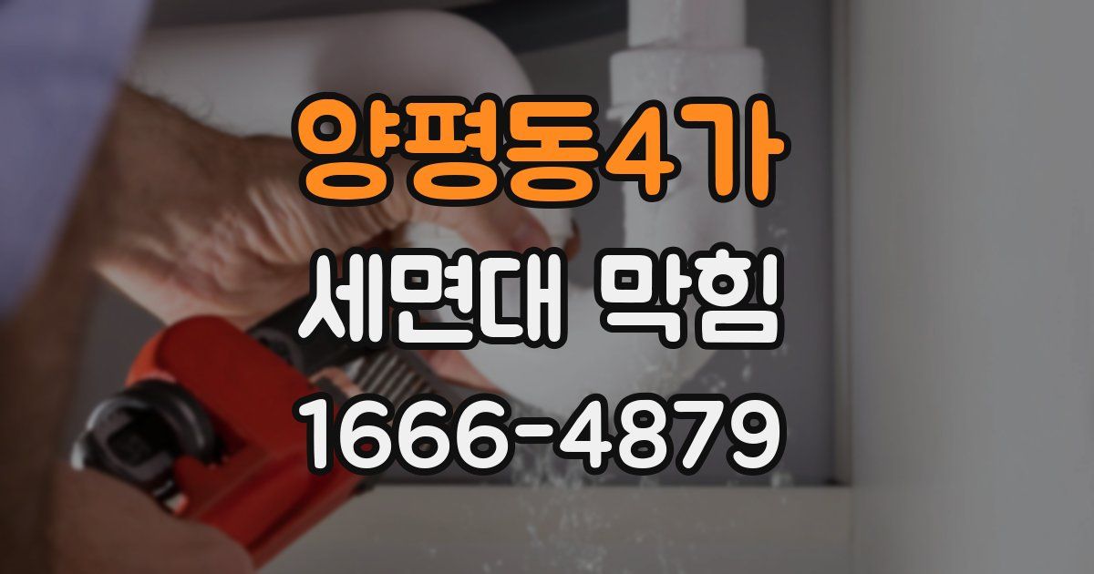 양평동4가 세면대 막힘