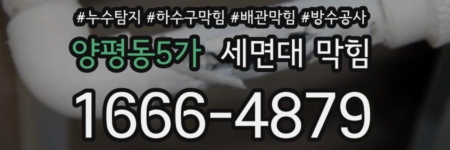 양평동5가 세면대 막힘