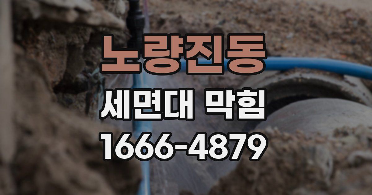 노량진동 세면대 막힘