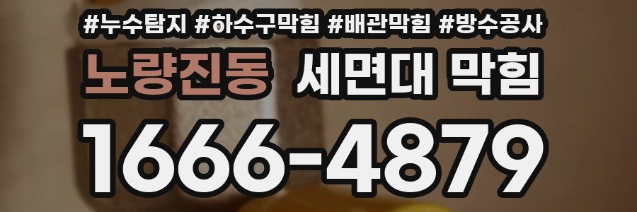 노량진동 세면대 막힘