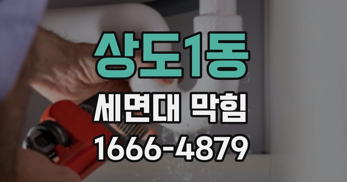 상도1동 세면대 막힘