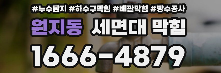 원지동 세면대 막힘
