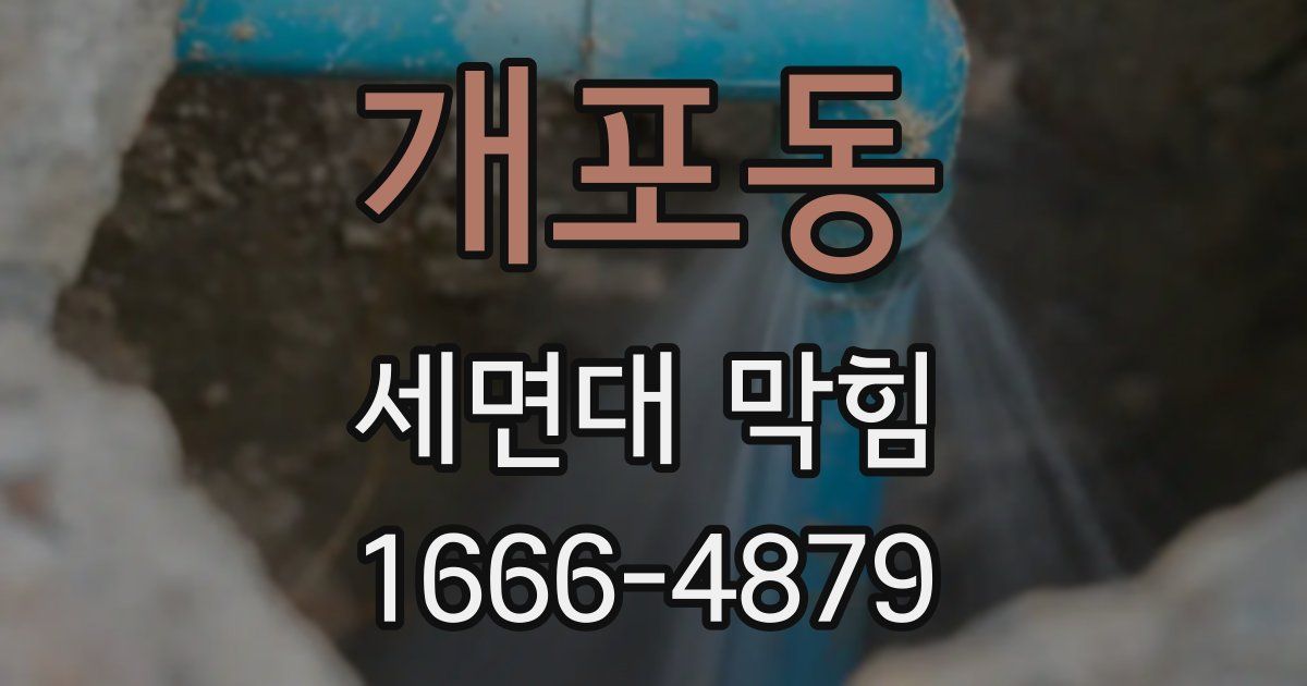 개포동 세면대 막힘