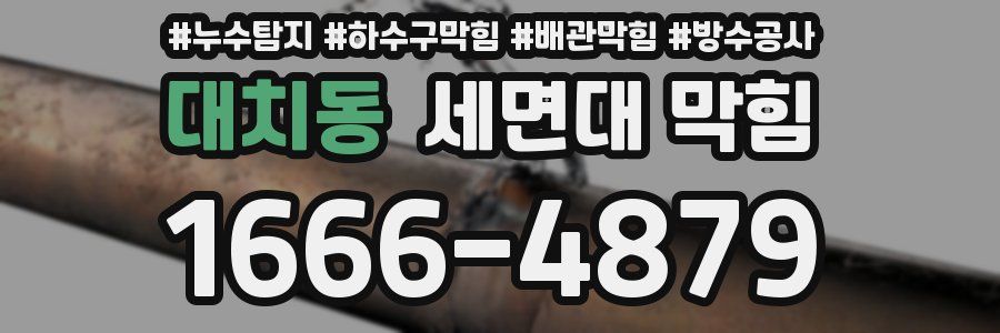 대치동 세면대 막힘