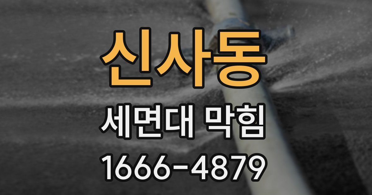 신사동 세면대 막힘