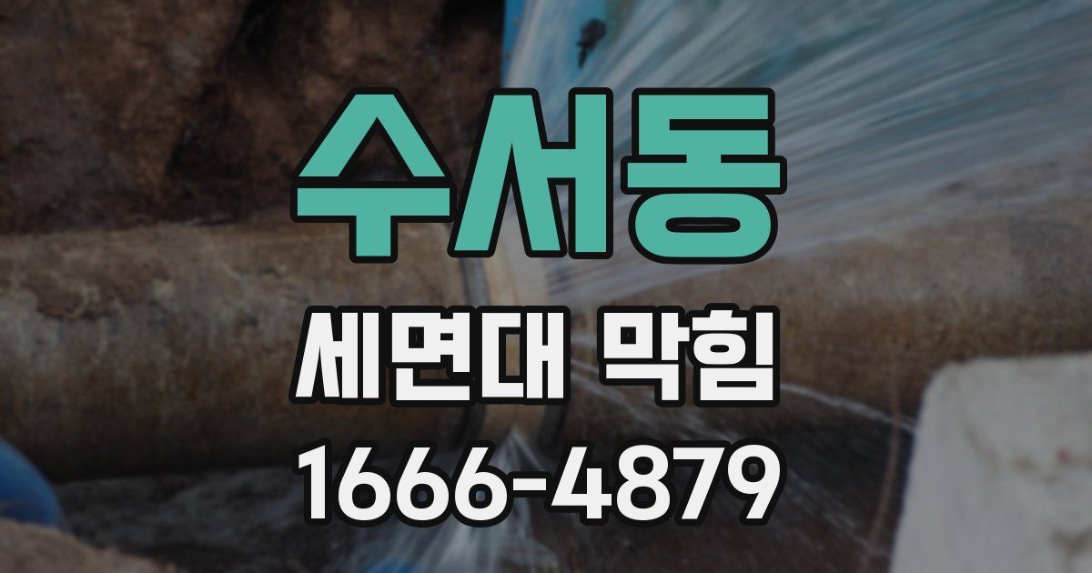 수서동 세면대 막힘