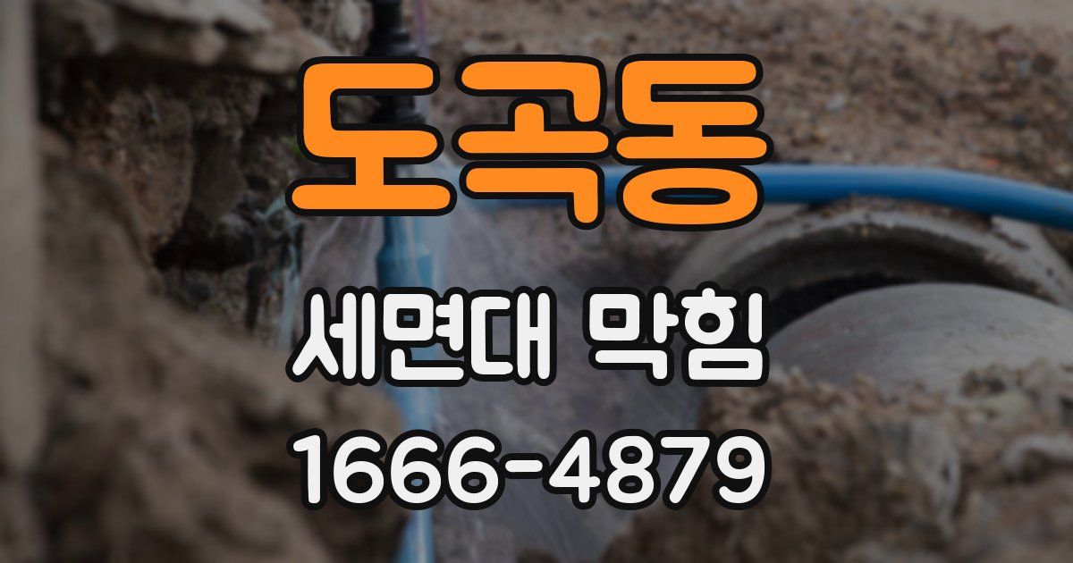 도곡동 세면대 막힘