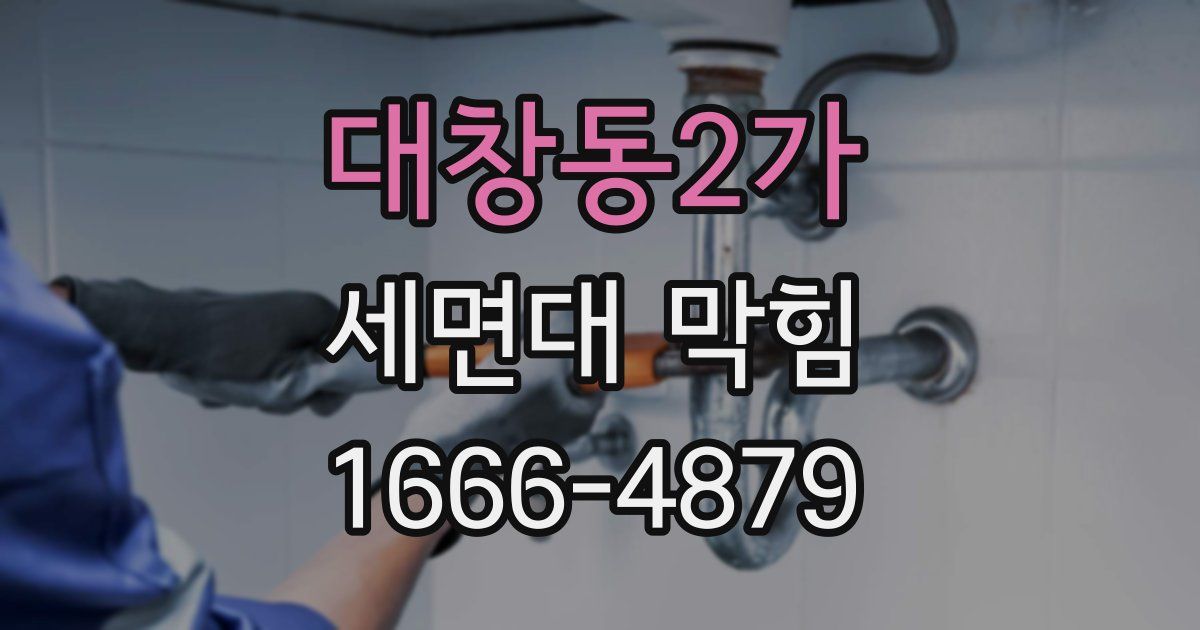 대창동2가 세면대 막힘