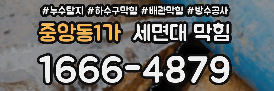 중앙동1가 세면대 막힘
