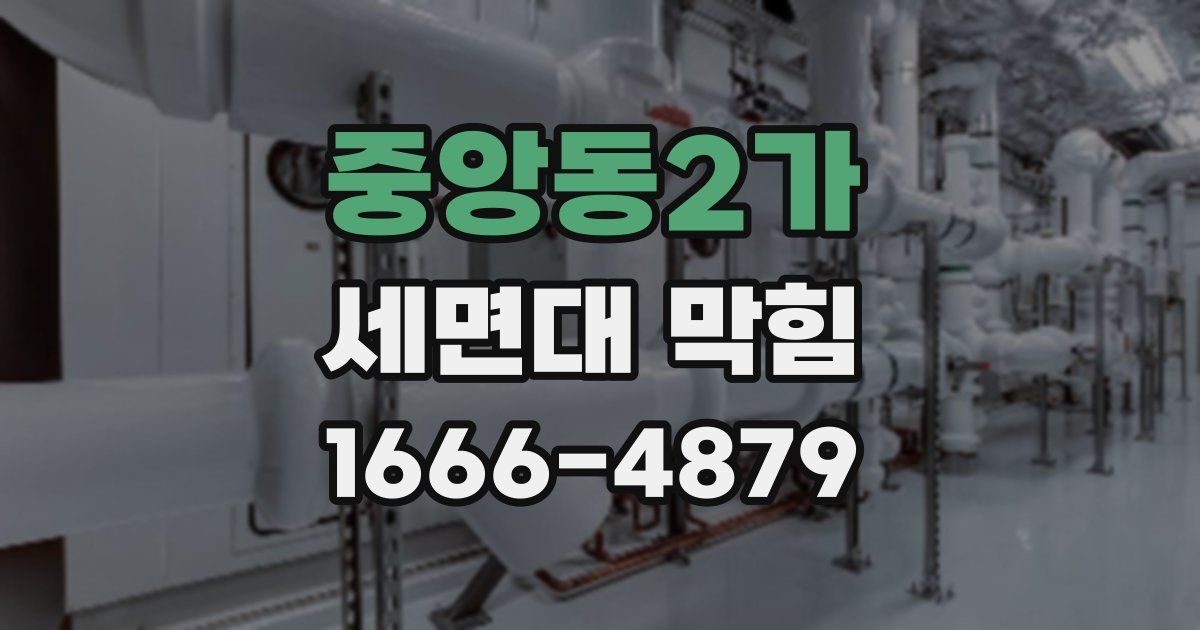중앙동2가 세면대 막힘