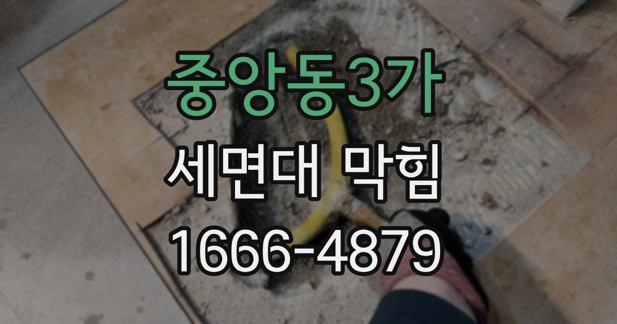 중앙동3가 세면대 막힘