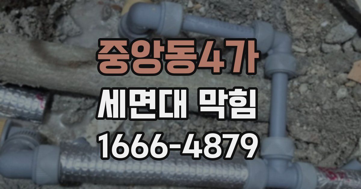 중앙동4가 세면대 막힘