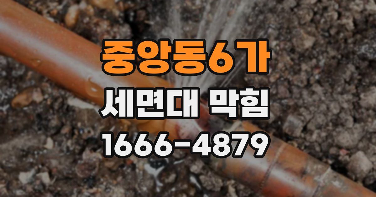 중앙동6가 세면대 막힘