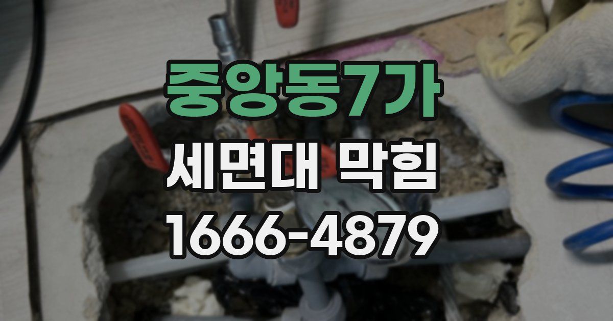 중앙동7가 세면대 막힘