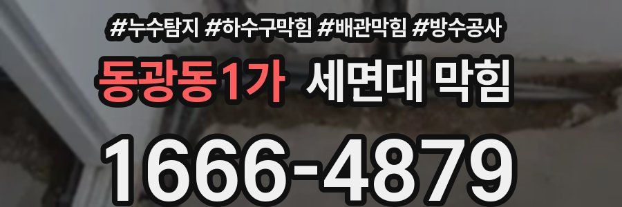 동광동1가 세면대 막힘