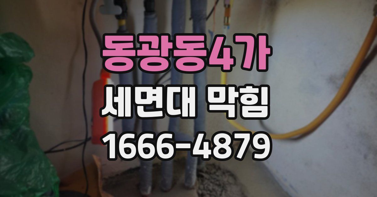 동광동4가 세면대 막힘