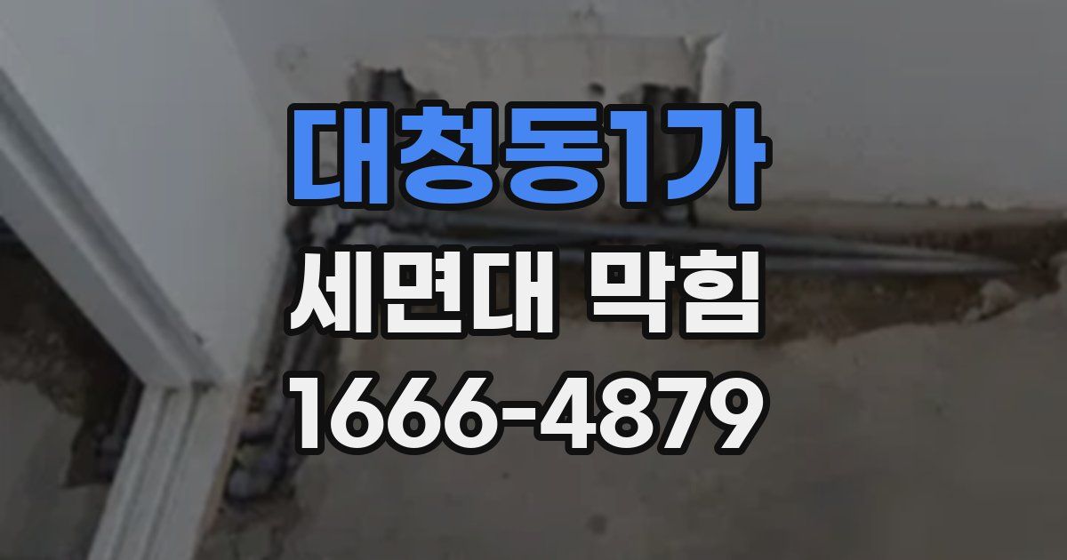대청동1가 세면대 막힘