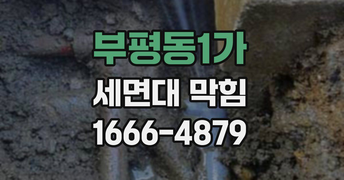 부평동1가 세면대 막힘
