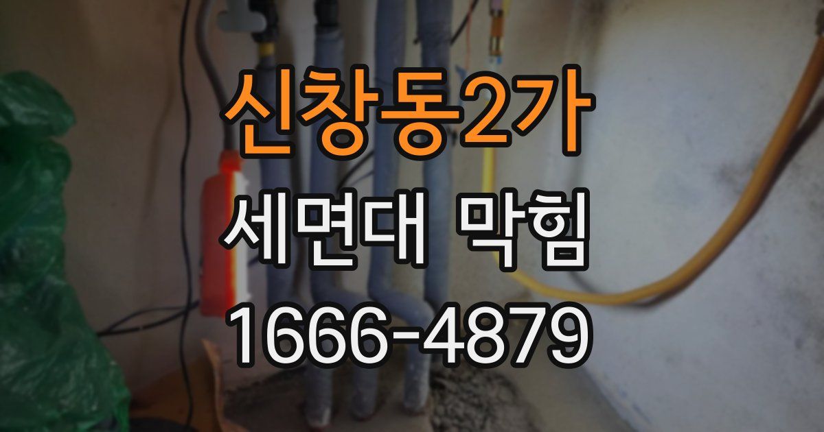 신창동2가 세면대 막힘