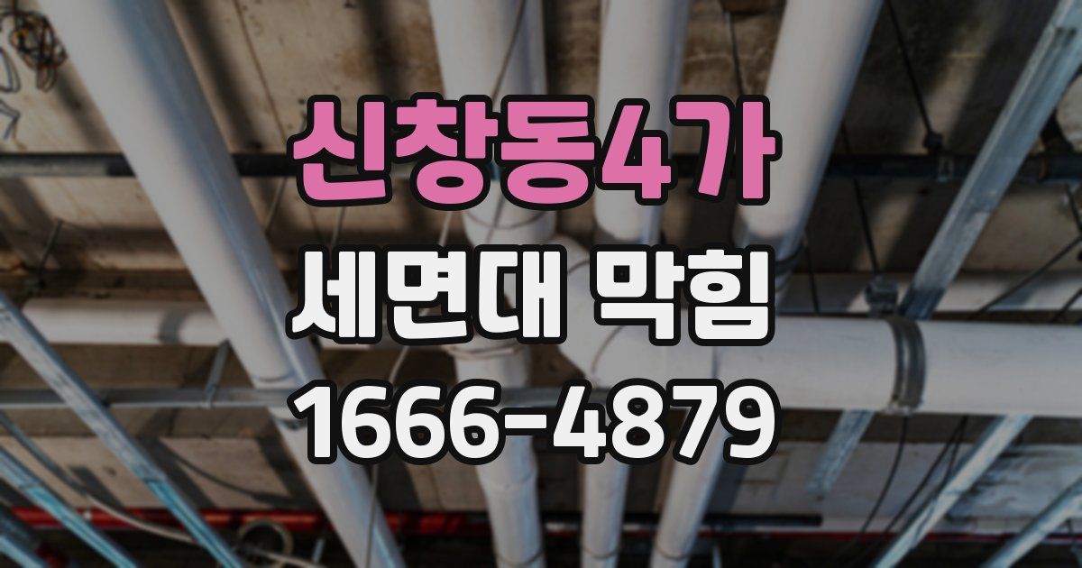 신창동4가 세면대 막힘