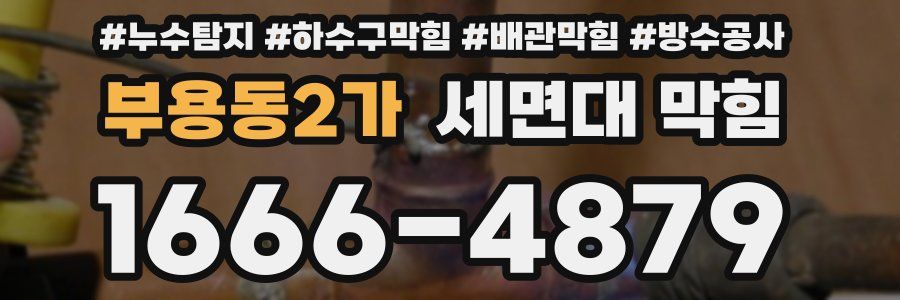 부용동2가 세면대 막힘