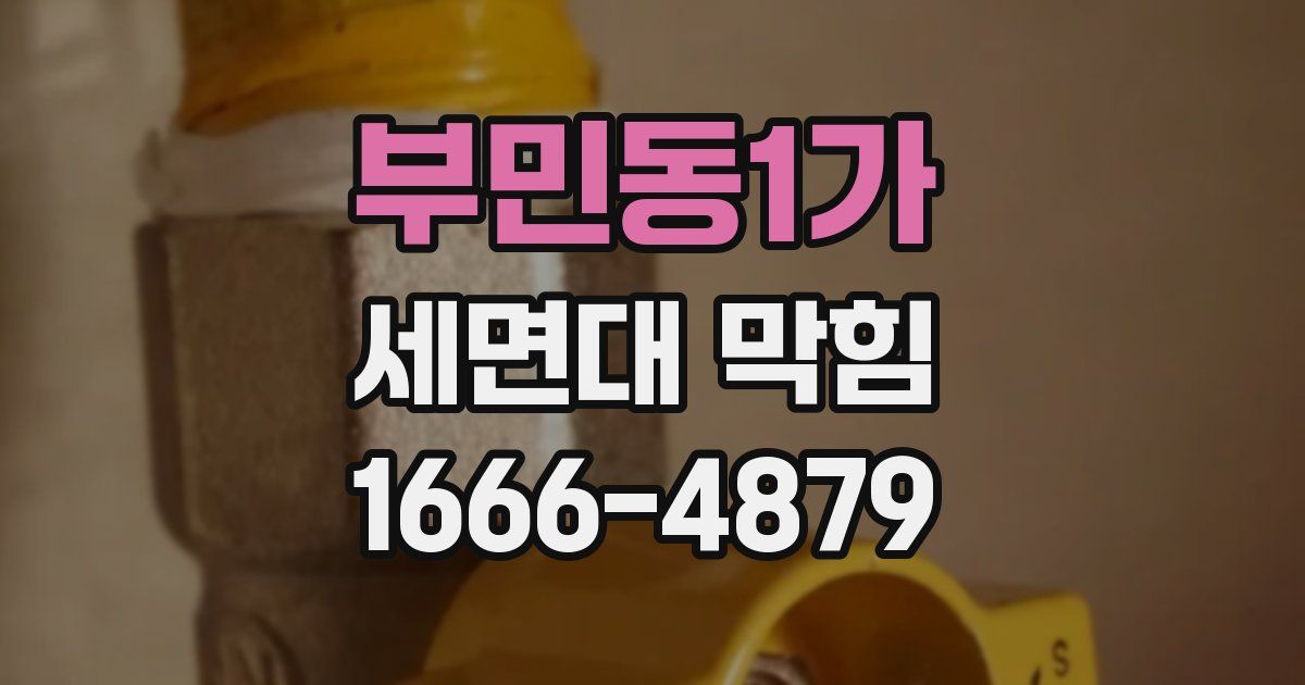 부민동1가 세면대 막힘