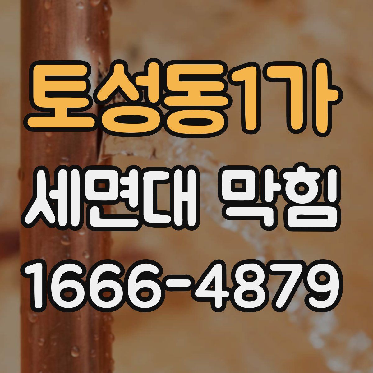 토성동1가 세면대 막힘