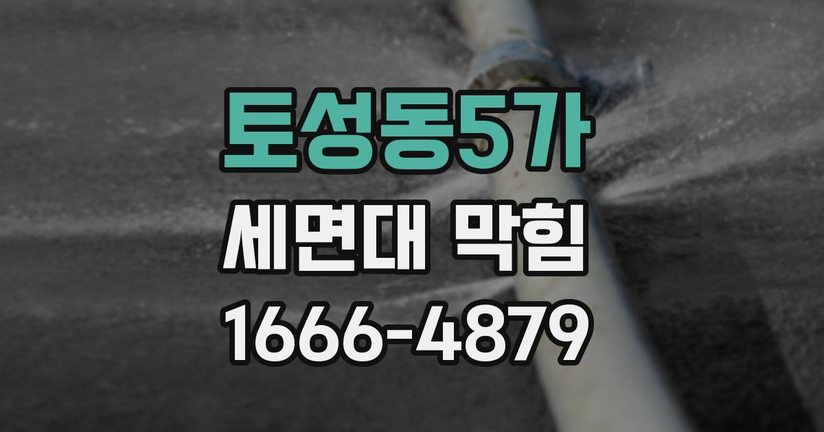 토성동5가 세면대 막힘