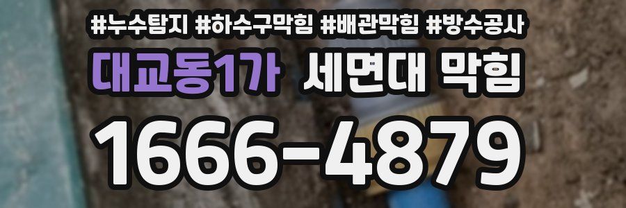 대교동1가 세면대 막힘