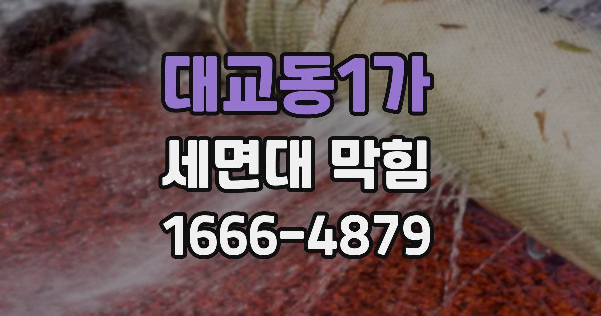 대교동1가 세면대 막힘