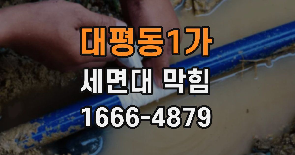 대평동1가 세면대 막힘