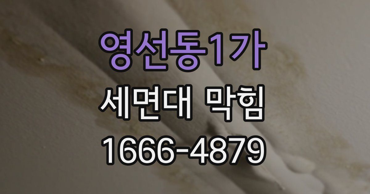 영선동1가 세면대 막힘