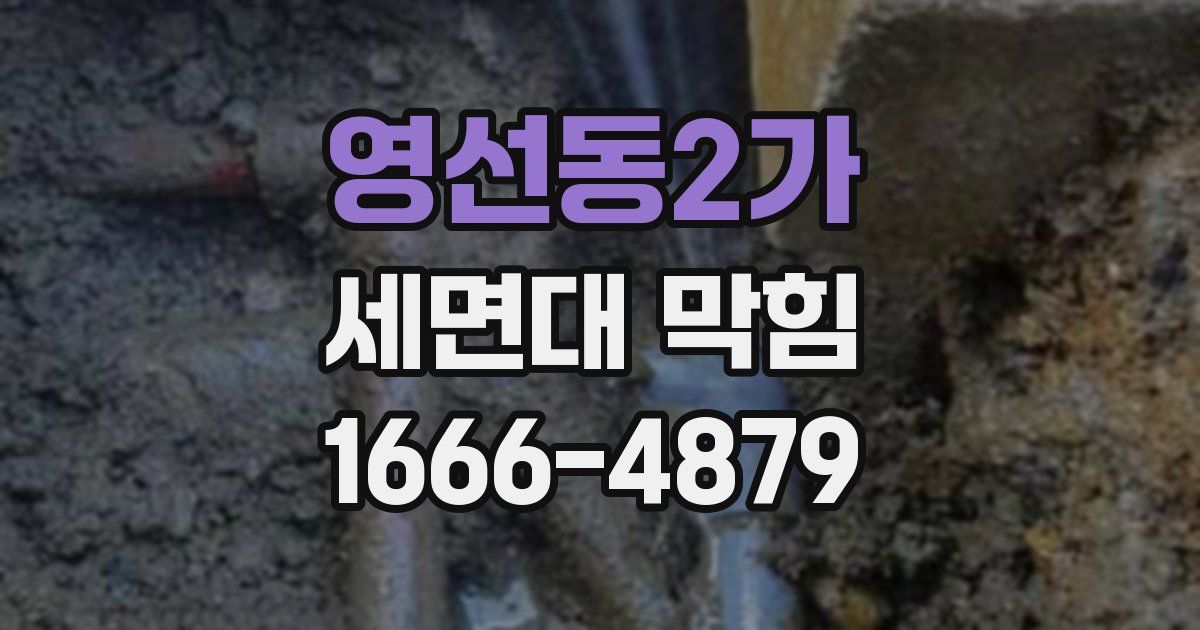 영선동2가 세면대 막힘