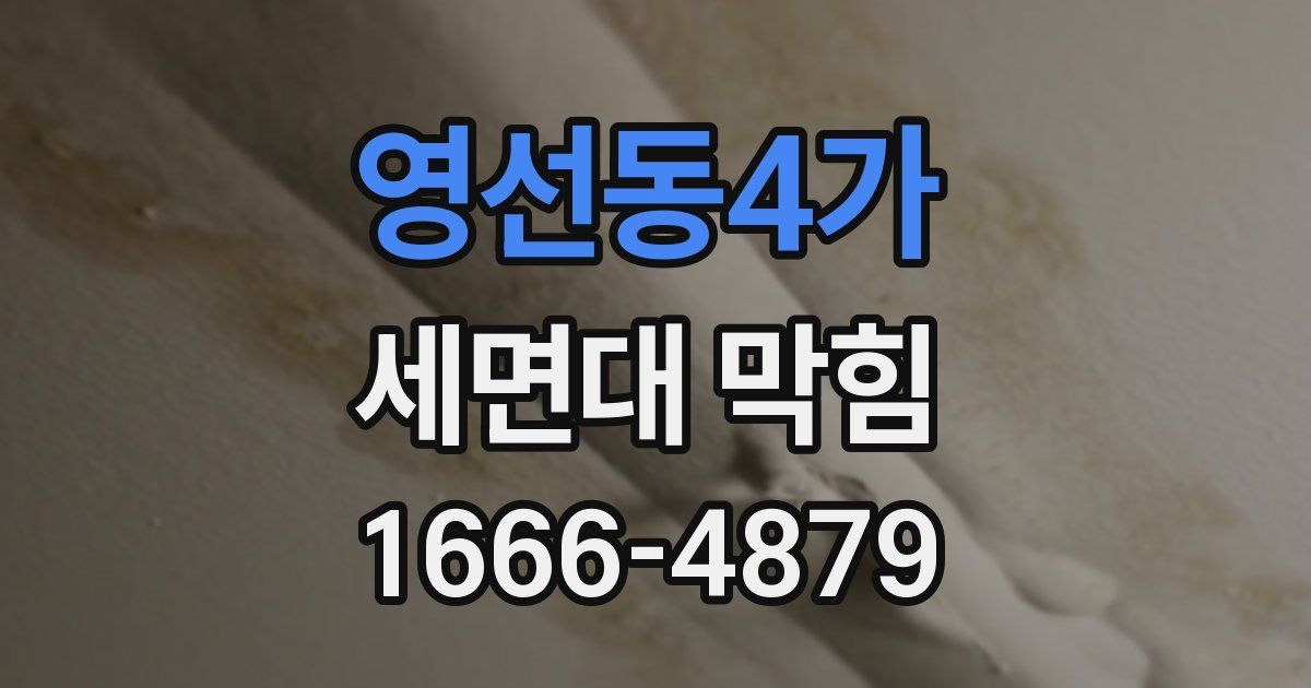영선동4가 세면대 막힘