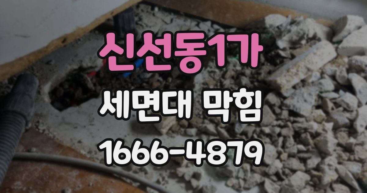 신선동1가 세면대 막힘