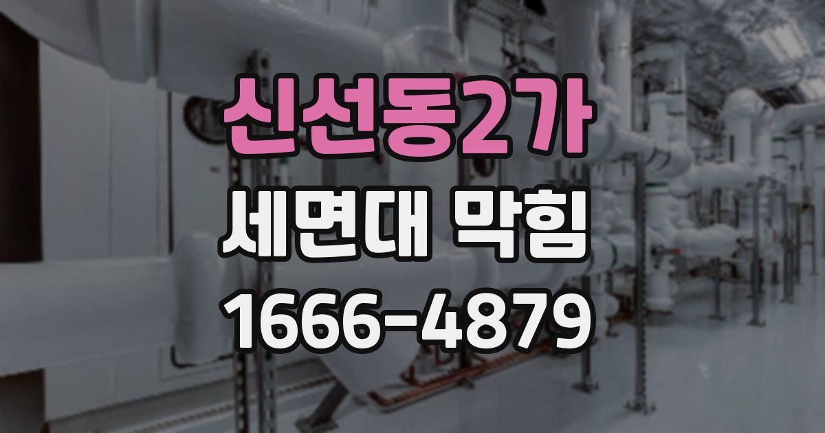 신선동2가 세면대 막힘