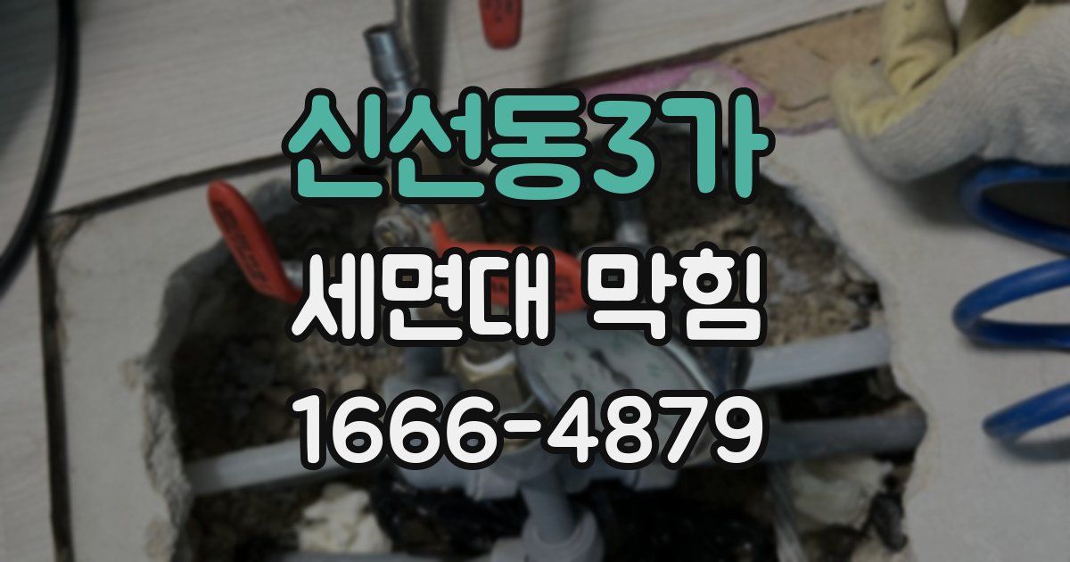 신선동3가 세면대 막힘