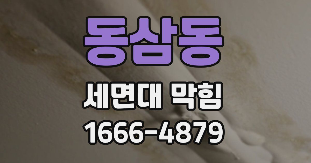 동삼동 세면대 막힘