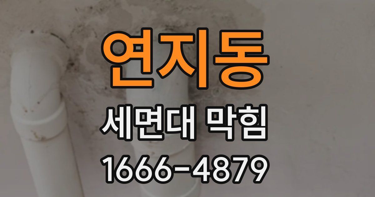 연지동 세면대 막힘