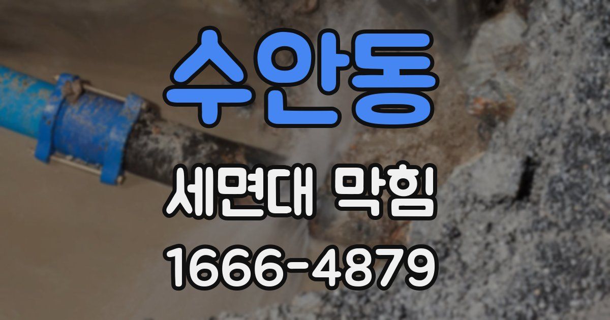 수안동 세면대 막힘