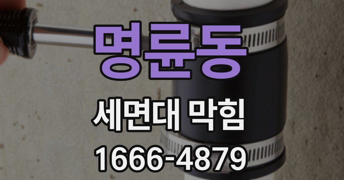 명륜동 세면대 막힘