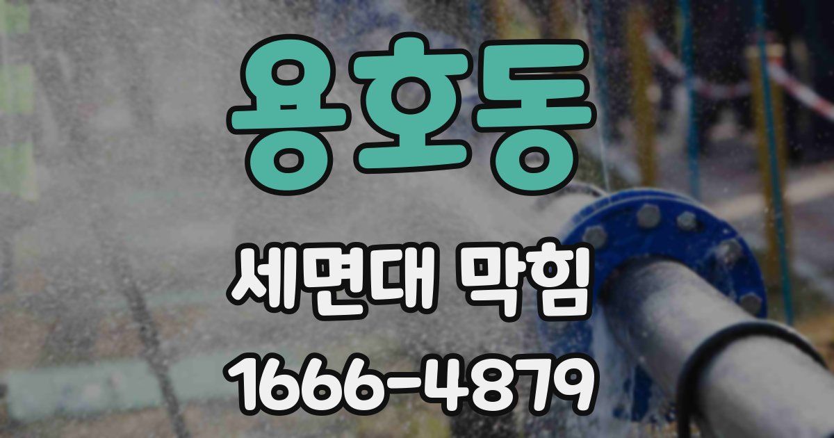 용호동 세면대 막힘